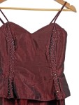 Vorschaubild 2 von Kress Abendkleid Damen Gr. 34 Bordeaux Rot Strass Elegant Festlich