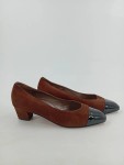 Vorschaubild 2 von Damen Pumps Vesano Gr. 39 Leder Wildleder Schwarz Braun Elegant