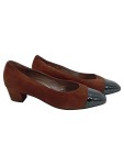 Vorschaubild 1 von Damen Pumps Vesano Gr. 39 Leder Wildleder Schwarz Braun Elegant
