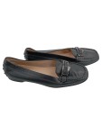 Vorschaubild 1 von Damen Mokassins Slipper Gr. 38.5 Schwarz Klassisch Leder