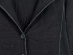 Vorschaubild 4 von Blazer Damen Schwarz Gr. 44/XXL Baumwolle Uni Casual Langarm Knopf