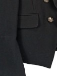 Vorschaubild 2 von Blazer Damen Gr. 34 / XS Schwarz Elegant Glockenärmel Zweireiher Knöpfe