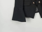 Vorschaubild 4 von Blazer Damen Gr. 34 / XS Schwarz Elegant Glockenärmel Zweireiher Knöpfe