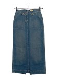 Vorschaubild 1 von Damen Jeansrock Gr. 34/XS Blau Casual Maxirock Baumwolle