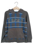 Vorschaubild 1 von Kapuzenpullover Hoodie Grau Kariert Schriftzug Gr. 116/122