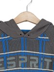Vorschaubild 2 von Kapuzenpullover Hoodie Grau Kariert Schriftzug Gr. 116/122