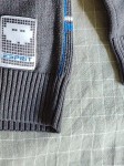 Vorschaubild 3 von Kapuzenpullover Hoodie Grau Kariert Schriftzug Gr. 116/122