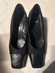 Vorschaubild 2 von Damen Pumps Gr. 39 Schwarz Klassisch Blockabsatz Lederdetails