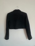 Vorschaubild 2 von Damen Blazer Elegant Schwarz Gr. 38/M Cropped Struktur Langarm