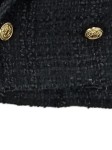 Vorschaubild 3 von Damen Blazer Elegant Schwarz Gr. 38/M Cropped Struktur Langarm
