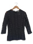 Vorschaubild 1 von Damen Spitzenkleid Gr. 38 Schwarz Elegant Lochmuster Festlich
