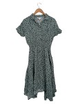 Vorschaubild 1 von Damen Freizeitkleid Grün M Punkte Casual Viskose Midikleid