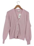 Vorschaubild 1 von Damen Strickjacke Rosa Gr. 38/M Casual Lochmuster