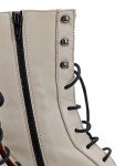 Vorschaubild 3 von Damen Schnürstiefel Stiefelette Beige Gr. 37 Leder Combat