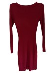 Vorschaubild 2 von Damen Strickkleid Rot Gr. 36/S Modern Rippstrick Cut-Out