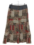 Vorschaubild 1 von Damen A-Linienrock 44 Mehrfarbig Bohemian Patchwork Maxirock
