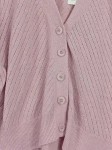 Vorschaubild 3 von Damen Strickjacke Rosa Gr. 38/M Casual Lochmuster