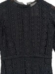 Vorschaubild 2 von Damen Spitzenkleid Gr. 38 Schwarz Elegant Lochmuster Festlich