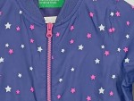 Vorschaubild 2 von Bomberjacke Kinder Blau Gr. 80 Polyester Sterne Casual