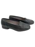 Vorschaubild 1 von Loafer Damen Gr. 37 Schwarz Leder Slip-On 1.5 cm Klassisch Alltag Uni