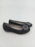 Vorschaubild 2 von Damen Ballerinas Wildleder Gr. 37 Schwarz Casual Slip-On