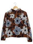 Vorschaubild 1 von Damen Pullover Blumenmuster Mehrfarbig Einheitsgröße Modern