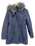 Vorschaubild 1 von Damen Parka Blau Gr. 36/S Casual Sterne Nieten Kapuze