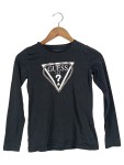 Vorschaubild 1 von Kinder Langarmshirt Logo Print Schwarz Gr. 146 Casual Baumwolle