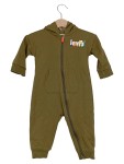 Vorschaubild 1 von Baby Body Strampler Gr. 74 Oliv Kapuze Reißverschluss Logo