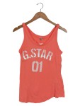 Vorschaubild 1 von Damen Sport Top Ärmellos Orange Gr. 40/L Logo-Print