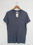 Vorschaubild 3 von Herren T-Shirt M Blau V-Ausschnitt Casual
