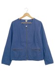 Vorschaubild 1 von Damen Leichte Jacke Gr. 42 Blau Casual Reißverschluss