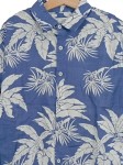 Vorschaubild 3 von Kinder Jungen Hemd Kurzarm Hawaii Blumen Blau Weiß Gr. 120, 122
