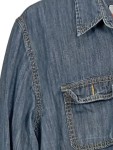 Vorschaubild 3 von Jeansjacke Herren Blau Gr. 52/L Baumwolle Uni Casual Langarm Freizeit