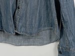 Vorschaubild 4 von Jeansjacke Herren Blau Gr. 52/L Baumwolle Uni Casual Langarm Freizeit