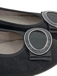 Vorschaubild 3 von Damen Ballerinas Wildleder Gr. 37 Schwarz Casual Slip-On