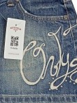 Vorschaubild 5 von Damen Jeansrock Gr. 36;S Blau Casual Minirock Baumwolle Schriftzug