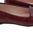 Vorschaubild 4 von Damen Ballerinas Rot Kroko-Optik Gr. 37 Elegant