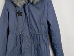 Vorschaubild 3 von Damen Parka Blau Gr. 36/S Casual Sterne Nieten Kapuze