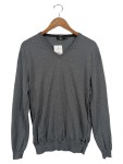 Vorschaubild 1 von Pullover Herren Merino Wolle V-Ausschnitt Grau Gr. 52 XL