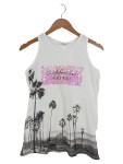 Vorschaubild 1 von Damen Tanktop Palmenprint Pailletten Gr. 34/XS weiß Casual