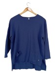 Vorschaubild 1 von Damen Pullover Gr. 42/XL Blau Casual Rippstrick