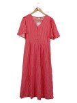 Vorschaubild 1 von Damen Maxikleid Gr. 36/S Pink Gestreift Viskose Casual