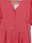 Vorschaubild 3 von Damen Maxikleid Gr. 36/S Pink Gestreift Viskose Casual