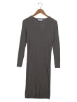 Vorschaubild 1 von Strickkleid Damen Langarm Grau Gr. 34/XS Modern