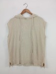 Vorschaubild 2 von Damen Pullunder Strickweste Kapuze Beige Gr. 42/XL Casual