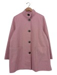 Vorschaubild 1 von Klassischer Mantel Damen Rosa Gr. 42/XL Polyester Uni Langarm Knopf