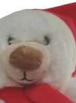 Vorschaubild 3 von Kuscheltier Eisbär Plüschtier Weihnachtlich Weiß Rot 18cm Schal Mütze