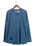 Vorschaubild 1 von Herren Langarmshirt Blau XL Casual Henley