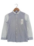 Vorschaubild 1 von Freizeithemd Kinder Gr. 140 Blau Baumwolle Gestreift Casual Langarm Logo